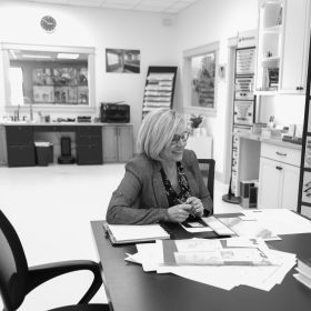 Donna Alley in a design meeting; Urbandale, Iowa.